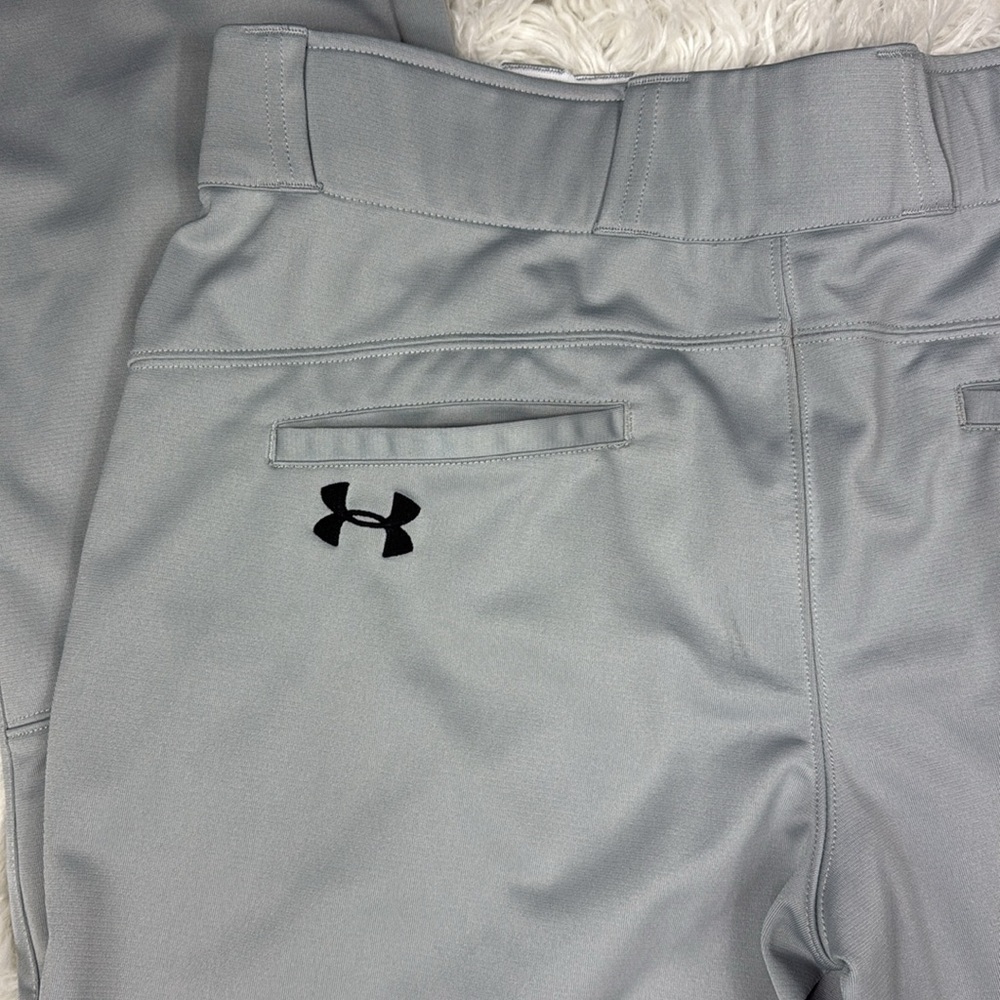 Under Armour Light Gray Men’s Baseball Pants - Picture 3 of 6